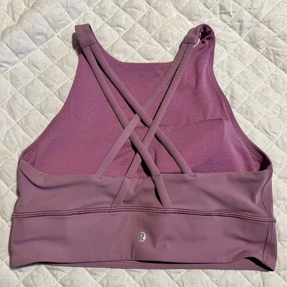 Purple High-Neck Lululemon Sports Bra - Picture 2 of 3
